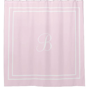 Initiaal of naam roze douchegordijn