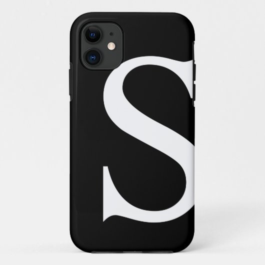 Initiaal S iPhone Case (Achterkant)
