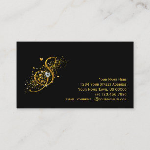 Initiaal S Stardust Visitekaartje Gold & Diamonds