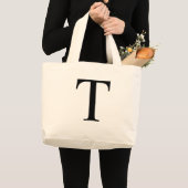 Initiaal T Jumbo Canvas tas (Voorkant (product))