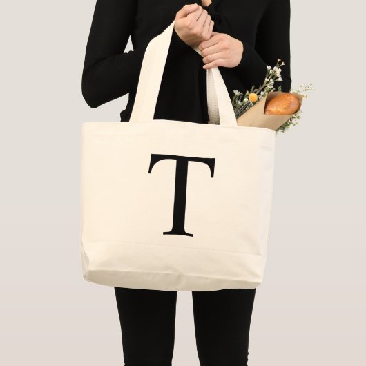 Initiaal T Jumbo Canvas tas (Voorkant (product))