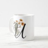 Initiaal U, Ursinia T-Shirt Koffiemok (Voorkant links)