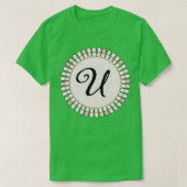 Initiaal U zoete pillen T-shirt (Design voorkant)