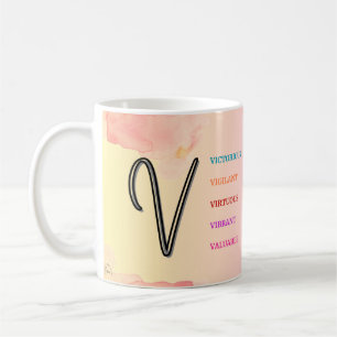 Initiaal "V" Mok (11oz)