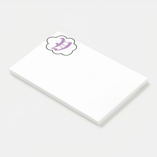 Initiaal V Monogram Post-it Nota's Post-it® Notes (Schuin)