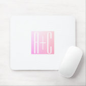 Initiaal van het Stel | Subtiele Roze Gradiatie Muismat (Met muis)