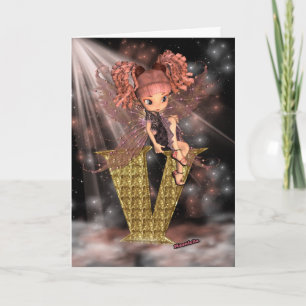 Initiaal Verjaardag Kaart V, Schattigee kleine fee