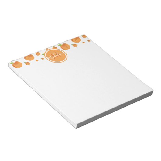 Initiaal voor het glimlachen van perziken notitieblok (Schuin)