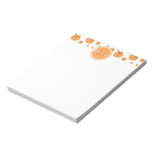 Initiaal voor het glimlachen van perziken notitieblok (Gedraaid)