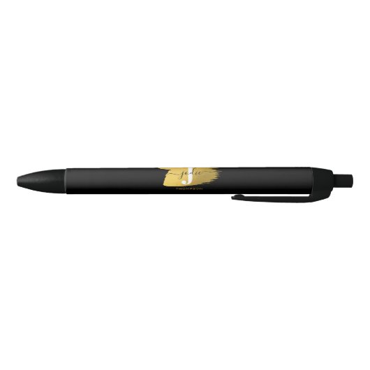 Initiaal voor modern zwart-witscript zwarte inkt pen (Bodem)