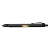 Initiaal voor modern zwart-witscript zwarte inkt pen (Bovenkant)