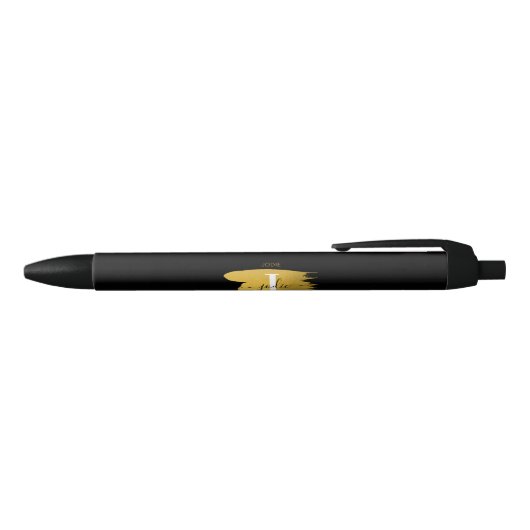 Initiaal voor modern zwart-witscript zwarte inkt pen (Bovenkant)
