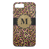 Initiaal voor roze en goudglitter Case-Mate iPhone case (Achterkant)
