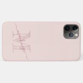 Initiaal voor roze meisje Monogram Artsy Sketch Case-Mate iPhone Case (Achterkant (horizontaal))