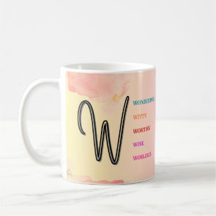 Initiaal "W" Mok (11oz)