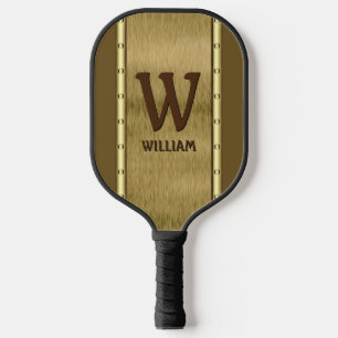 Initiaal wijzigen, naam toevoegen, Metal Brown Pickleball Paddle