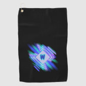 Initiaal wijzigen, Soft Blue Aqua Diamonds Golfhanddoek (Voorkant)