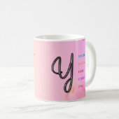 Initiaal "Y" Mok (11oz) (Voorkant rechts)