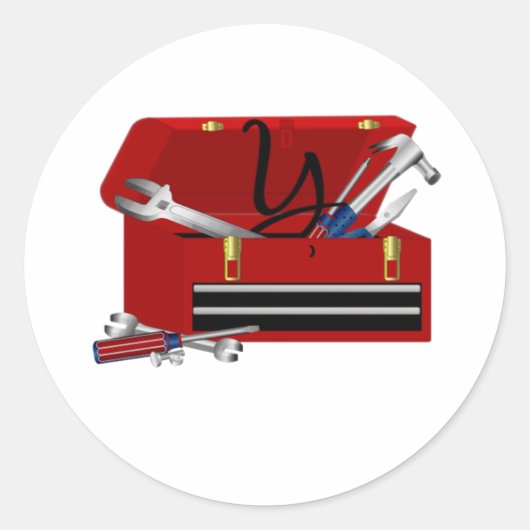 INITIAAL Y VADERDAG RONDE STICKER (Voorkant)