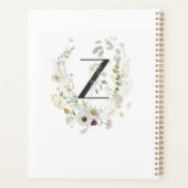 Initiaal Z met zachte kleurenbloem Planner (Achterkant)