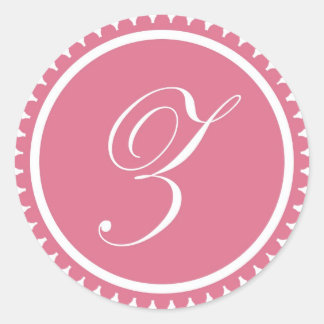 Initiaal Z prinses roze monogram zeebaarder Ronde Sticker