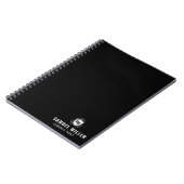 Initial Black and White Professional Monogram Notitieboek (Linkerzijde)