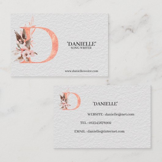 Initial - Carte de visite recto verso (Devant / Derrière)