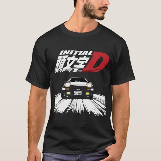 Initial D -  AE86 ACHTERVOLGING T-shirt (Voorkant)
