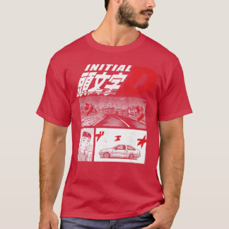 Initial D Manga 3 Panel Manga friend T-shirt