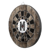 Initial Family Name Monogram Dart Board Dartbord (Voorkant Rechts)