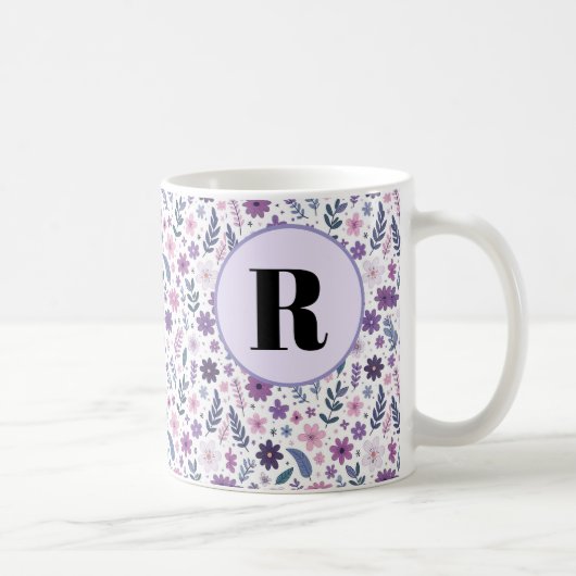 Initial Floral Mugs (Droite)