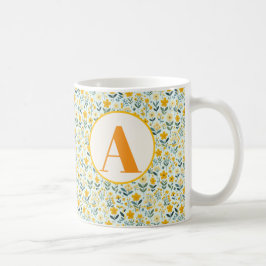 Initial Floral Mugs Koffiemok