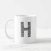 Initial H Personalized Coffee Mug Gift (Gauche)