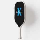 Initial Letter K Simple Monogram Modern Style Pickleball Paddle (Links)