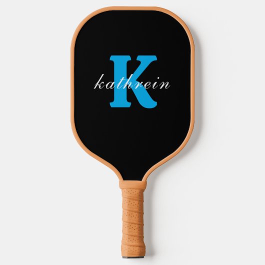  Initial Letter K Simple Monogram Modern Style Pickleball Paddle (Voorkant)
