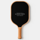  Initial Letter K Simple Monogram Modern Style Pickleball Paddle (Achterkant)
