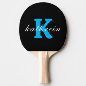  Initial Letter K Simple Monogram Modern Style Tafeltennisbatje (Voorkant)
