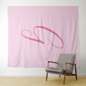 Initial Letter Monogram Light Pink Plain Chic Wandkleed (In Situ (horizontaal))