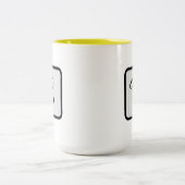 Initial Letter Monogram Logo Yellow coffee mug (Centre)