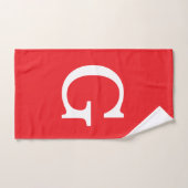 Initial Letter Monogram Red White Plain Simple (Serviette à main)