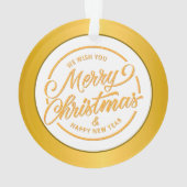  Initial Monogram M Christmas - Gold, Teal & Blue Ornament (achterkant)