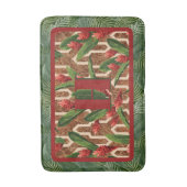 Initial on Tropical Plant Pattern Badmat (Voorkant Verticaal)