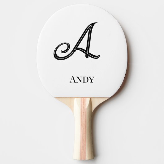Initial Personalized Elegant Monogram Tafeltennisbatje (Voorkant)