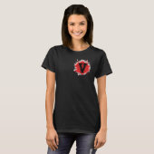 Initial V Monogram Letter Custom Personalized Cust T-shirt (Voorkant volledig)
