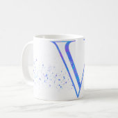 initial V mug Koffiemok (Voorkant links)