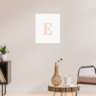Initiale Affiche pour chambre de fille