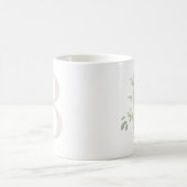 Initiale B avec fleur de couleur douce Café Mug (Centre)