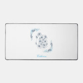 Initiale "C" Monogramme bleu Calme Floral (Recto)