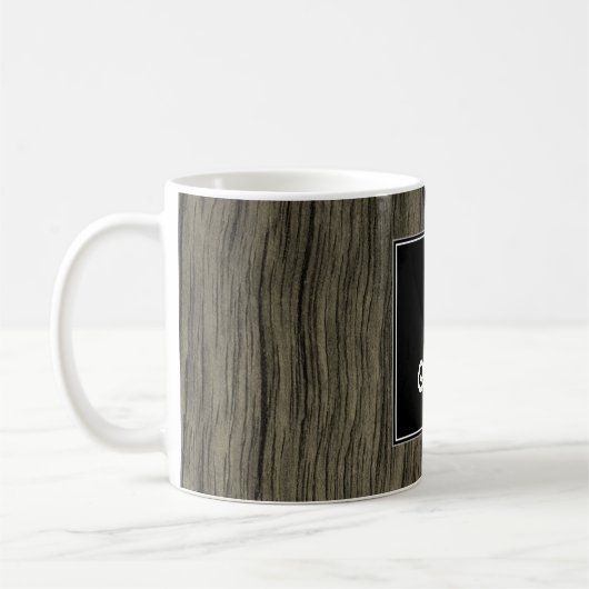 Initiale de coutume + Tasse en bois de motif de (Gauche)