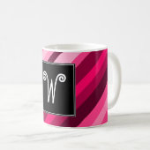 Initiale de coutume + Tasse rose/magenta de motif (Devant droit)